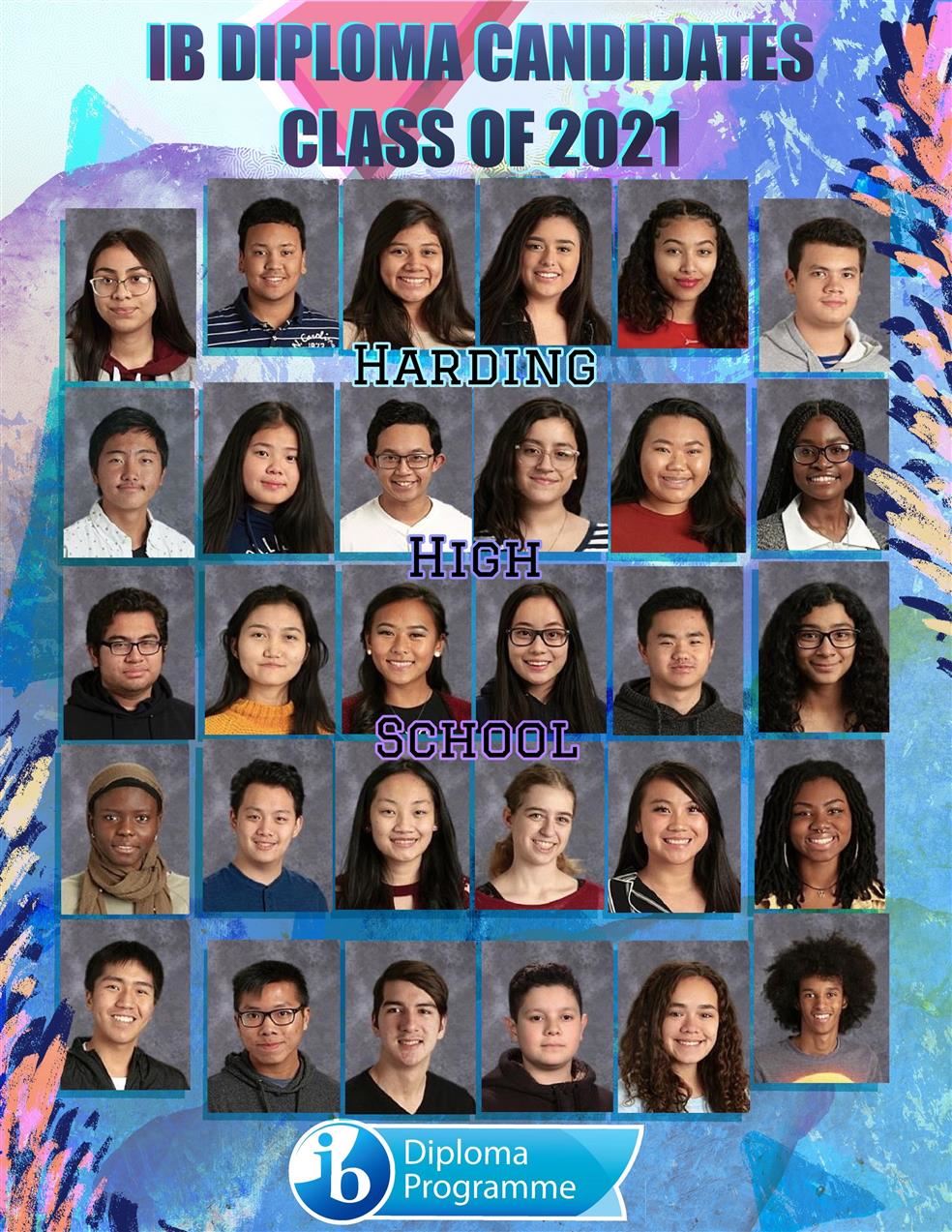 Harding High School 2021 IB Diploma Candidates